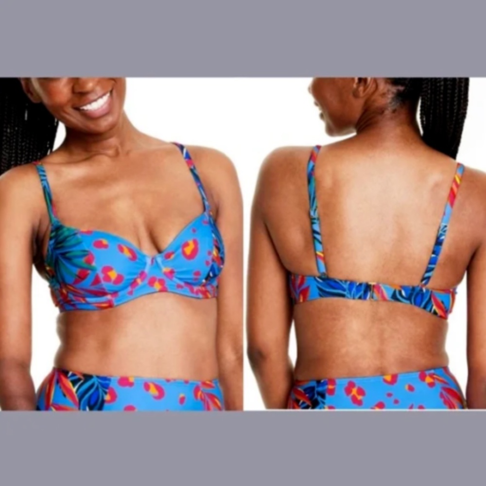 NEW Tabitha Brown‎ x Target [ Small ] Tropical/Leopard Underwire Bikini Top